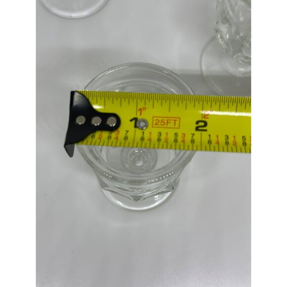 VTG Tiffin Franciscan Kings Crown Clear Goblets | Set of 6, 3.5" Barware - Picture 5 of 6